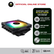 Thermalright AXP120-X67 BLACK ARGB Low-Profile CPU Cooler with 6 Heatpipes (AM5/LGA1851 Ready) ประกั