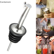 {CARDA} Liquor Pourer Flow Wine Bottle Pour Spout Stopper Stainless Steel Cap {Cardamom}