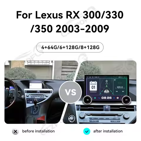 Lizpofly Upgrade 11.5" Radio For Lexus RX300/RX330/RX350 03–09 with Wireless Carplay&Android Auto, T