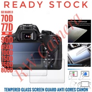 Tempered Glass Canon 70D 77D 6D Mark II 80D 90D 700D 800D Anti Gores