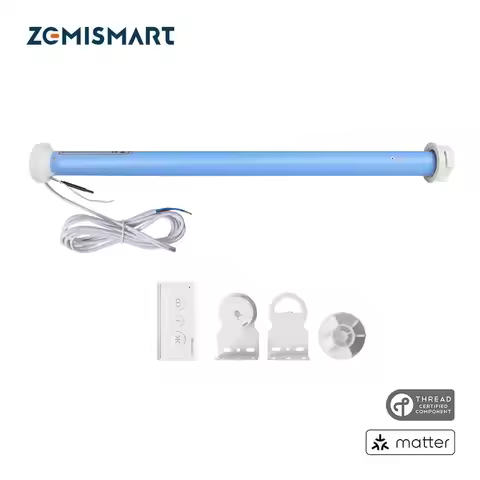 Zemismart Matter Over Thread Roller Shade Blinds Motor for 37 38mm Tube Work with Homekit Alexa Goog