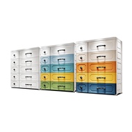 [特價]【Mr.box】75大面寬-雙排歐式5層收納櫃雙排寬75cm 白