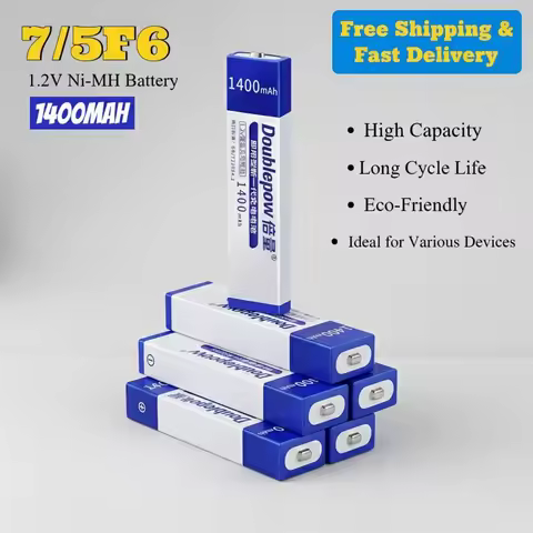 Replacement 7/5F6 Ni-MH Battery 1.2V 1400mAh for Sony Panasonic Walkman CD Player HHF-AZ01 RP-BP61 H
