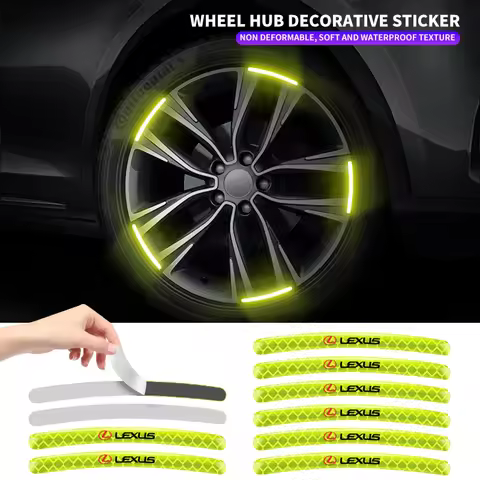 5/10/15/20PC Car Logo Wheel Hub Reflective Sticker For Lexus F SPORT LBX NX RX 350h 450h ES UX 300e 
