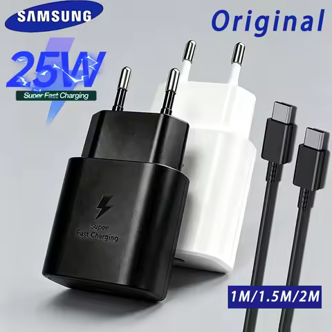 Charger Original Carregador Samsung 25w Charger Tyep C Fast Charge Adapter Galaxy S26 S25 S24 A17 A0