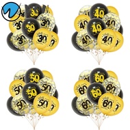 WON 12PCS 30th BIrthday Balloons, DIY Latex Birthday Balloon, Fashion Party Props Inflatable 18th 30