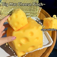Jumbo Cheese Cube Stress Ball Big Cheese Shapeable Squeeze Ball Non-Bounce Fidget Toy ASMR Sensory A