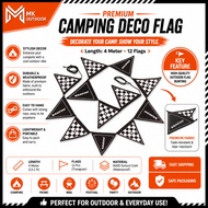 Blackdog Camping Deco Flag 4 Meter Ultralight Mini Triangle Pennant Flag (12 Keping)