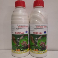Santoso 100SC Chim Sâu Chai 1 lít Đặc trừ ruồi vàng bướm ngài bọ trĩ sâu vẽ bùa sâu ăn lá sâu xanh k