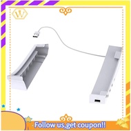 【W】Horizontal Stand for PS5 with 4 USB Extension, Cabinet Console Laydown Holder, for Playstation 5 Disc &amp; Digital Edition