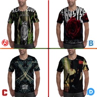69 Eyes Band T-shirt Fullprint Unisex Casual Polyester Jersey Material [[PO 3 DAYS]]