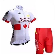 【新店熱銷】2020短袖騎行服AG2RLA MONDIALE戶外通勤騎行褲 男女山地自行車服
