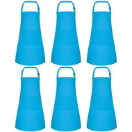 BOUBONI 6 Pack Kids Apron Bulk with 2 Pockets Adjustable Chef Art Apron Kids Painting Aprons for Coo