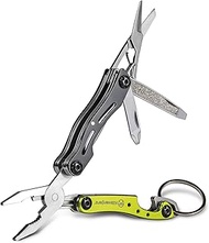 Kilimanjaro 910055 Ascend 9 in 1 Multi-Tool -with TSA Compliant, Long Nose Pliers, Wire Stripper, Bottle Opener, Scissors, Phillips and Slotted Screwdriver, Single Cut File, Tweezers, Key Chain