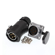 DRRI LP20 Outdoor Waterproof Connector 4 Pin Power Industrial Circular Connector for Trolling Motor 