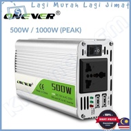 ONEVER 500W / 1000W (Peak) Car Power Inverter Converter DC 12V to AC 220V Converter x 1 Unit