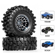 for 4PCS 1.3 inch Metal Wheels & Tires  1/18 1/24 RC Crawler Car TRX4M SCX24 AX24 FCX24 FCX24M Ascen