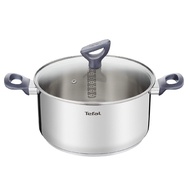 Tefal Daily Cook Stainless Steel Induction Stewpot (18cm, 20cm, 24cm) Dishwasher Oven Safe No PFOA Silver