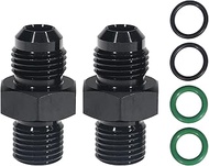 3mirrors Transmission Adapter Fittings Front and Rear -6AN Flare to 1/4" NPSM Compatible With TH350 