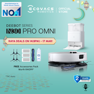 [BEST VALUE] ECOVACS DEEBOT N30 Pro Omni Robot Vacuum | 10000PA | ZeroTangle™ Pet Hair 2.0 | 60°C Ho