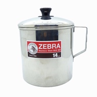 Stainless Steel Drinking Glass Zebra Mug Glass/ 14cm Stainless Steel Zebra Mug/ Zebra Mug with Lid 1