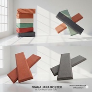 READY | NIAGA JAYA ROSTER - BATA TEMPEL BETON 24 X 7 X 17 CM BATA HOMOGEN BETON WARNA | PUTIH | TERA
