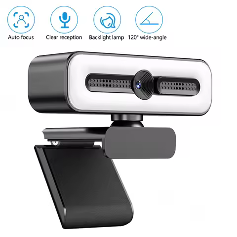 4K Webcam with Light for PC/Laptop 1080P 2K HD Streaming Camera Desktop Video Conferencing Webcam fo