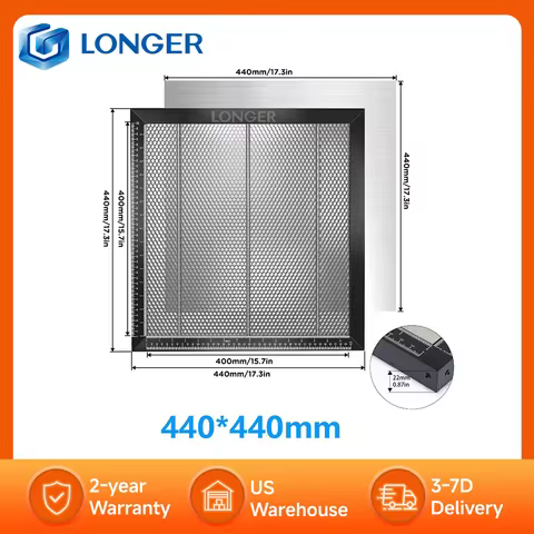 LONGER 440*440*22mm Laser Engraver Honeycomb Panel Working Table All-metal Steel Panel Board Platfor