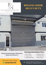 Rolling door besi heavy duty plat pintu besi industri pergudangan  