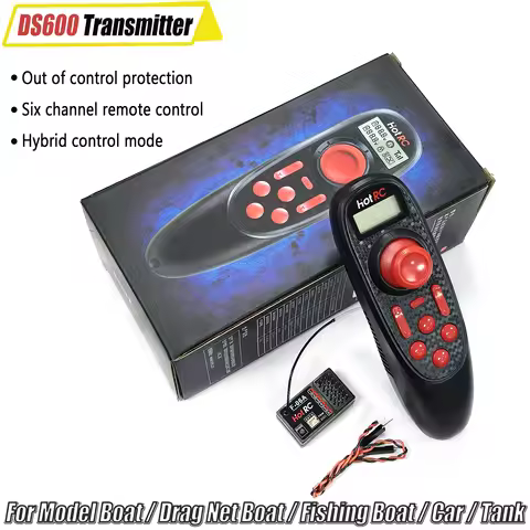 HOTRC DS-600 2.4GHz FHSS DS-600 Radio System Transmitter Remote Controller F-06A F-04A GFSK Receiver
