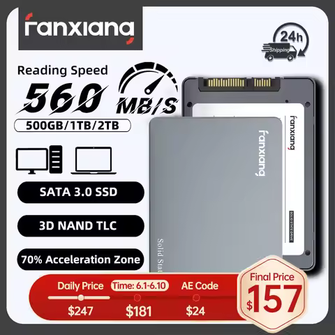 Fanxiang S102 Pro 2.5" SATA SSD 500GB 1TB 2TB Up to 560MB/s Internal Solid State Drive 70% Speedup H