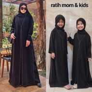 Sale Abaya Hitam Couple Ibu Anak Sepasang Gamis Wanita Baju Anak