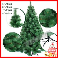 (WY) Christmas Tree 4Ft 5Ft 6Ft 7Ft 8Ft Pine Needle Green Artificial Christmas Tree Xmas Trees