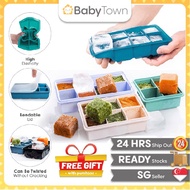 【100ml】8 Cubes Silicone Baby Food Container With Lid | Baby Food Storage | Large Baby Freezer Tray | Ice Cube Tray