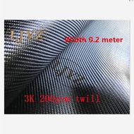 "LJYZ"【Grade A】3K 200gsm 8inch/20cm width  surface Twill 100% Real Carbon Fiber Cloth carbon fiber fabric