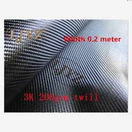 "LJYZ"【Grade A】3K 200gsm 8inch/20cm width  surface Twill 100% Real Carbon Fiber Cloth carbon fiber f