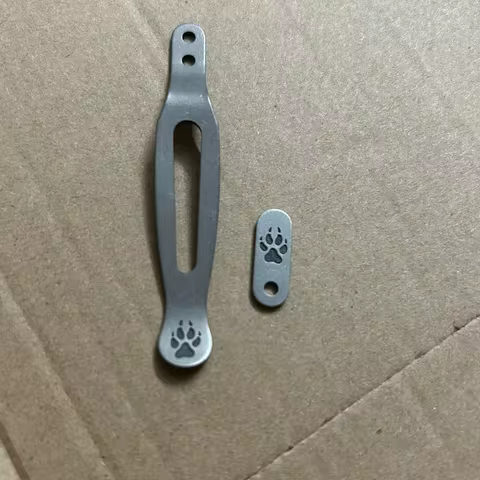 Titanium Alloy Pocket Clip and Filler Tab for Hinderer XM18 3.5'Knives
