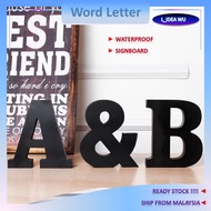 Black H18cm Alphabet ABC Letter Box Huruf Hiasan Dinding Huruf ABC Home Decor Tulisan Happy Birthday Logo Signboard