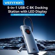 Vention Type-C to HDMI + USB 3.2 Gen 1 Type-C + 2USB 3.0 + PD 8K Light - Display Docking Station wit
