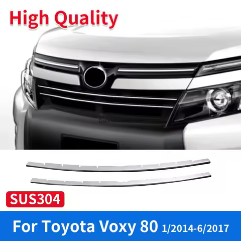 2 PCS High Quality Stainless Steel Chrome Car Styling External Accessories Front Grille Trim for Toy