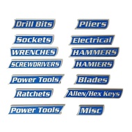 12pcs Magnetic Toolbox Drawer Tags Bold Easy-to-Read 3D Magnetic Tool Box Organizer Labels Toolbox W