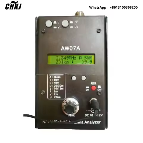 CHKJ Multiband SWR Antenna Meter Tester 160M Measure Tools AW07A 1.5-490MHZ Antenna Analyzer HF+UV S