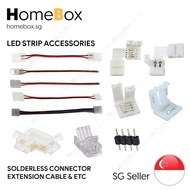 HomeBox LED Strip Accessories LED Strip Connector Clip Organizer 4 Pin Solderless Connector RGB 2835