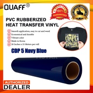 1 Roll Quaff Heat Transfer Vinyl NAVY BLUE Rubberized for T-Shirt (25meters)