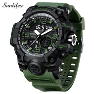 Sunlifex Jam Tangan Pria Olahraga Digital Multifungsi Original Jam Tangan Cowok D002