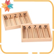Montessor Montelon Math Toys Set Materials Educational Wooden Spindle Box Early Learning Training To