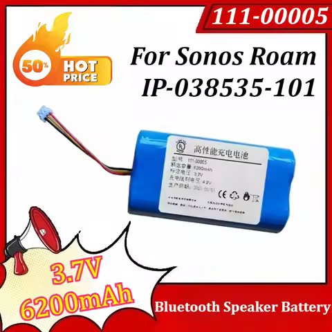 111-00005 3.7V 6200mAh Battery for Sonos Roam IP-038535-101 Bluetooth Speaker Battery