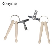 [Ronyme] Mini Drumstick Keychain Multifunctional Percussion Accessory with Drum Tuning Tool for Musi