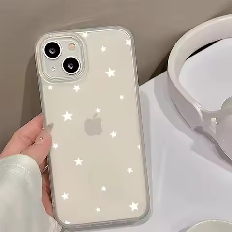 Ins Korean style Girl Star Cute Creative Phone Case For iPhone 16 15 14 13 12 11 Pro XS Max 7 8 Plus