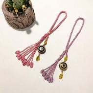 Tibetan Dzi Beads Tooth Yellow One Eye Dzi Beads Hand-woven Pendant 20 * 10mm